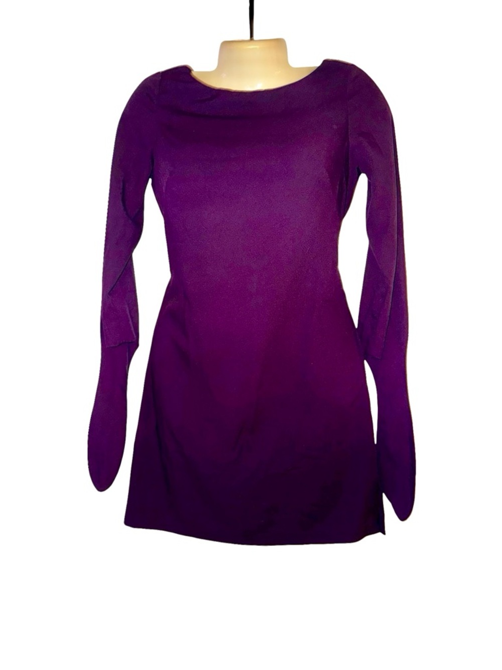 Vince Camuto Plum Long-Sleeve Mini Dress